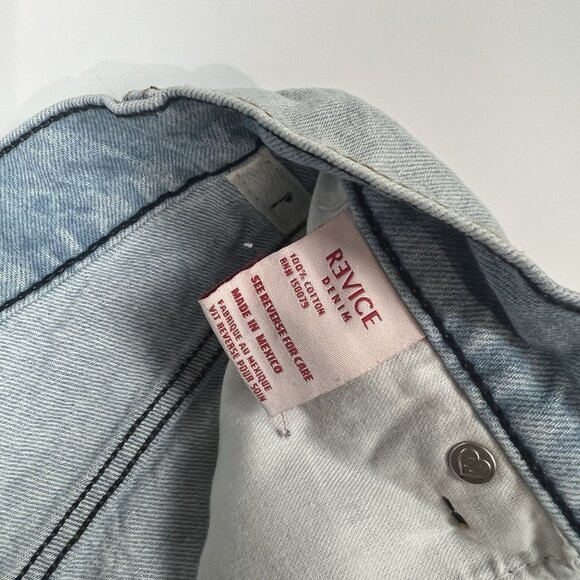 REVICE Ying Yang High Waisted Crop Jeans Size 28 Waist Tonal Two Tone Tokyo Wash - Picture 11 of 15